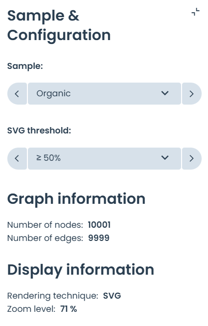 Large graphs demo - HTML settings