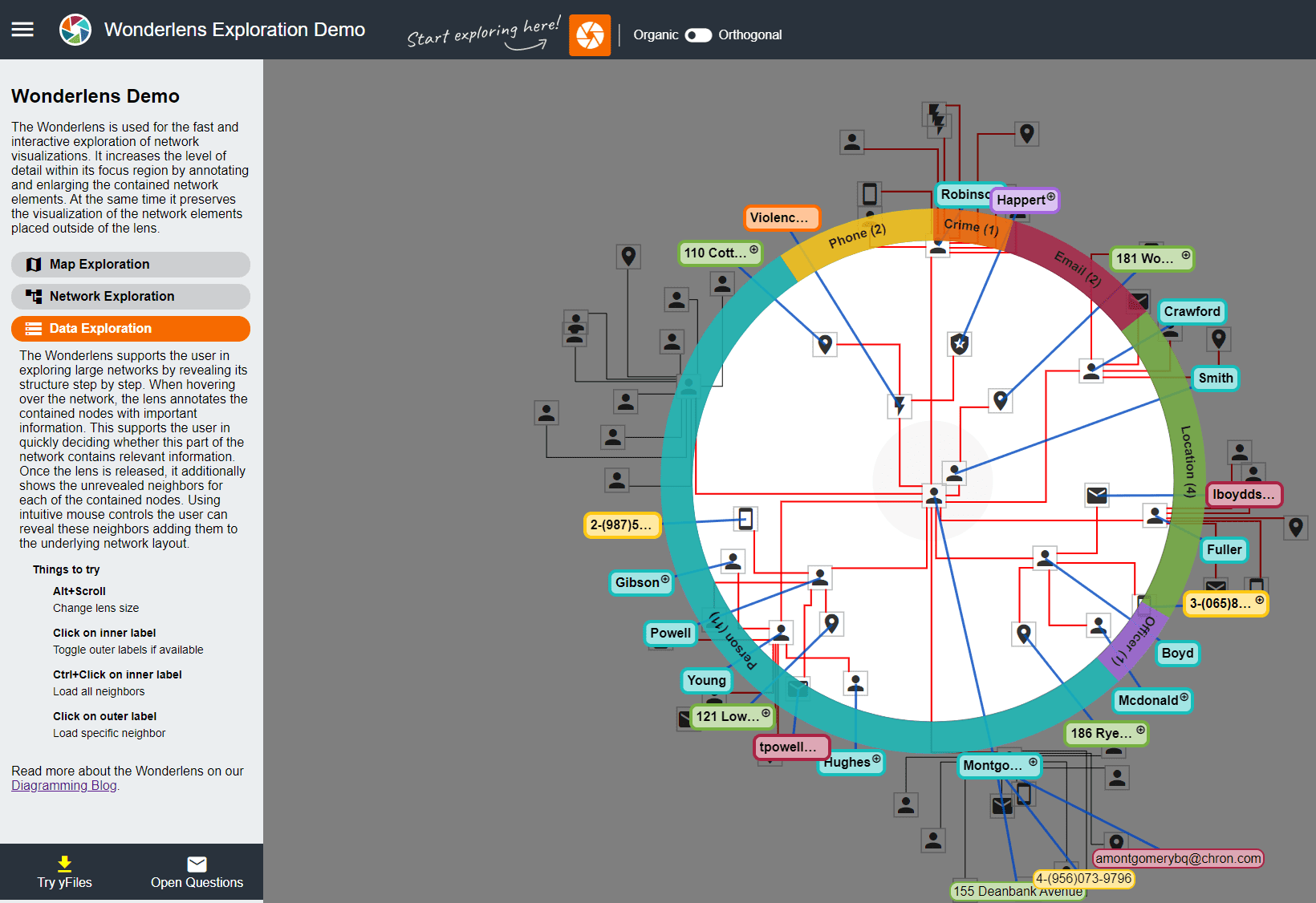 Interactive network exploration
