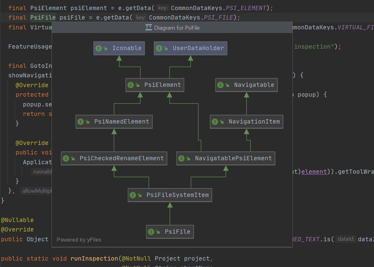 Screenshot of an application built with yfiles.