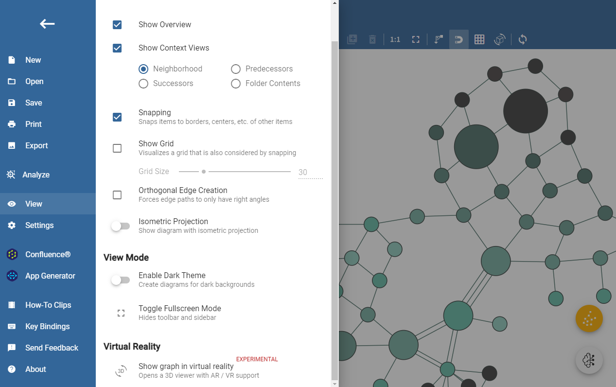 Activating the 3D graph viewer in yEd Live